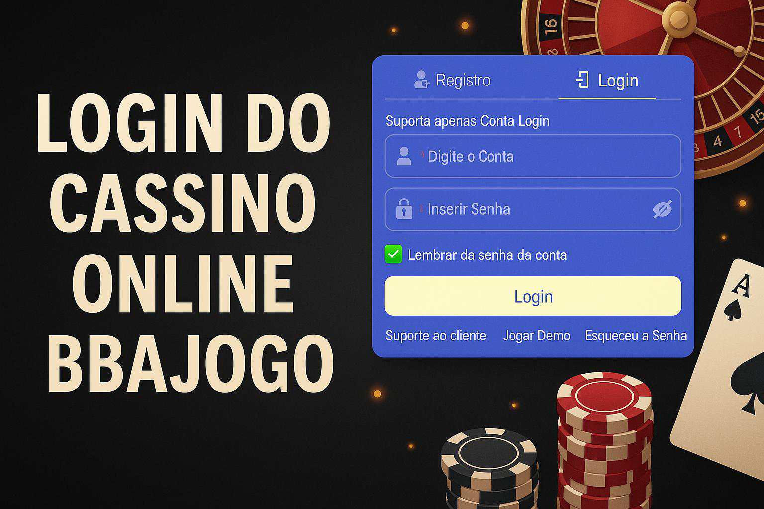 Criar uma nova Conta no plataforma BBAJOGO